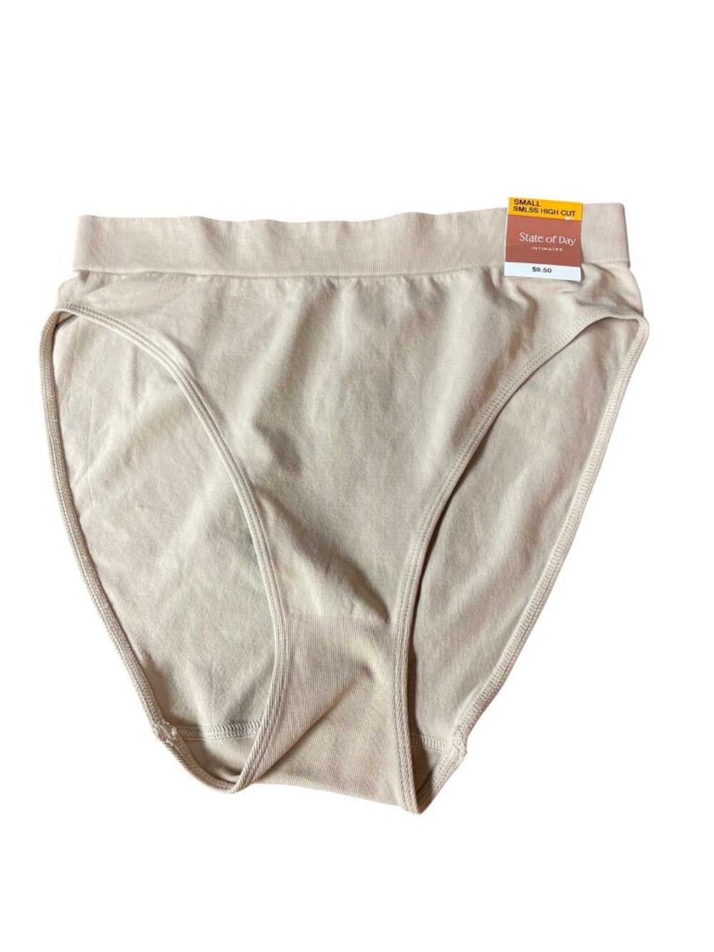 State of Day Intimates Seamless High Cut Brief Underwear Tan Sz SM
